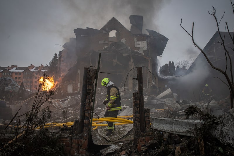 Drone And Missile Attacks In Kyiv Drone And Missile Attacks In Kyiv