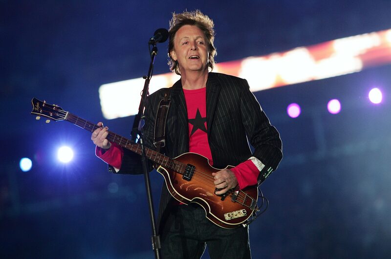 JACKSONVILLE, FLORIDA - FEBRUARY 06: Singer Paul McCartney performs during the Super Bowl XXXIX halftime show at Alltel Stadium on February 6, 2005 in Jacksonville, Florida. (Photo by Jed Jacobsohn/Getty Images) JACKSONVILLE, FLORIDA - FEBRUARY 06: Singer Paul McCartney performs during the Super Bowl XXXIX halftime show at Alltel Stadium on February 6, 2005 in Jacksonville, Florida. (Photo by Jed Jacobsohn/Getty Images)