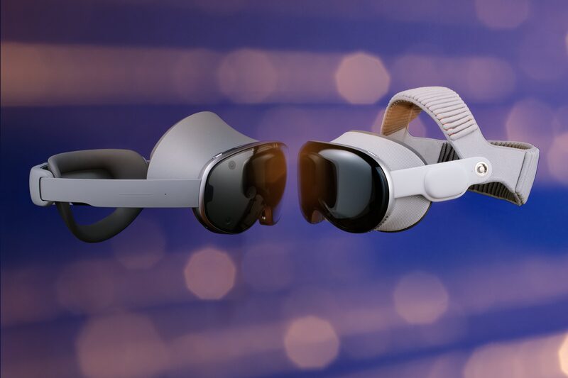 Los auriculares Samsung Galaxy XR (izquierda) y Apple Vision Pro (derecha). Fotografía: Janelle Jones para Bloomberg. Los auriculares Samsung Galaxy XR (izquierda) y Apple Vision Pro (derecha). Fotografía: Janelle Jones para Bloomberg.