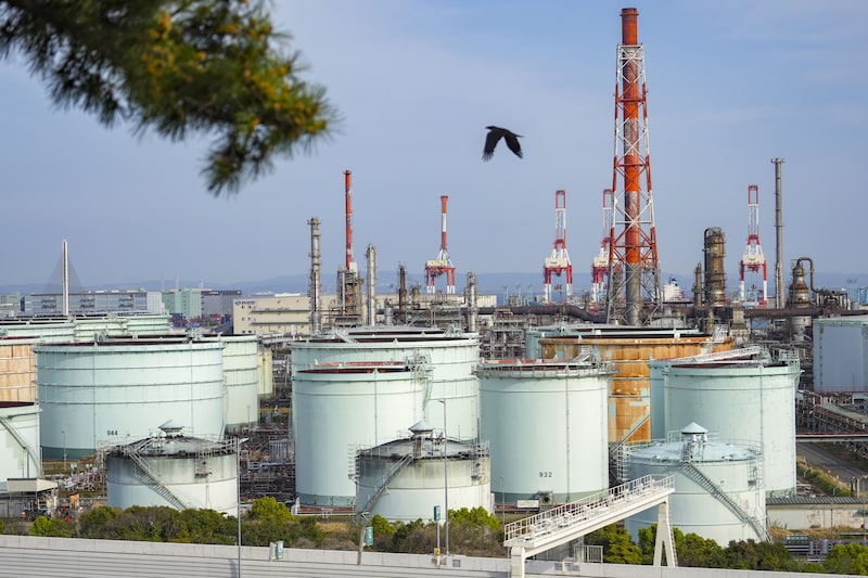 Oil Tanks in Japan After Iranian Assault on Israel Oil Tanks in Japan After Iranian Assault on Israel