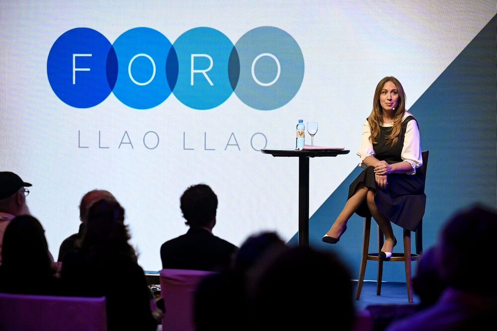 María Eugenia Vidal habla a la audiencia del Foro Llao Llao María Eugenia Vidal habla a la audiencia del Foro Llao Llao