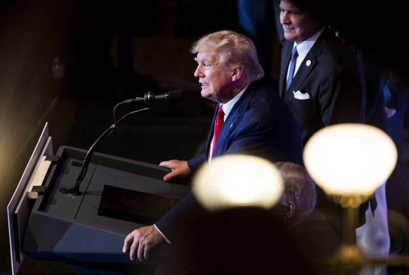 El expresidente estadounidense Donald Trump durante un acto de campaña en la Casa Estatal de Carolina del Sur en Columbia, Carolina del Sur, Estados Unidos, el sábado 28 de enero de 2023. El expresidente estadounidense Donald Trump durante un acto de campaña en la Casa Estatal de Carolina del Sur en Columbia, Carolina del Sur, Estados Unidos, el sábado 28 de enero de 2023.