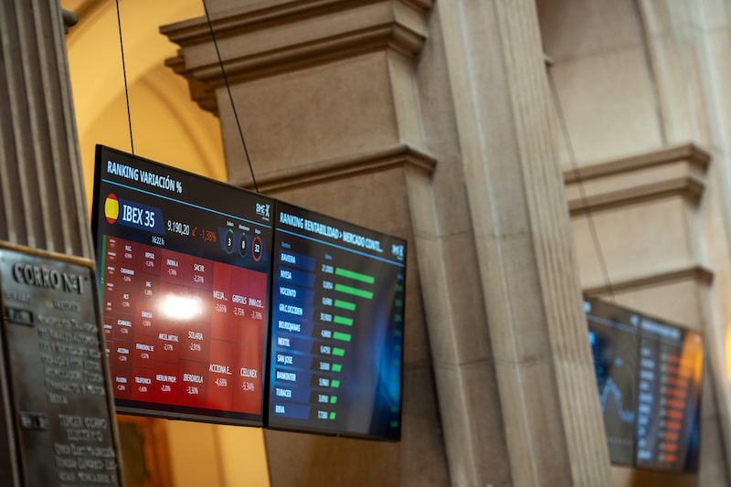 Inside Madrid Stock Exchange And Financial District Inside Madrid Stock Exchange And Financial District