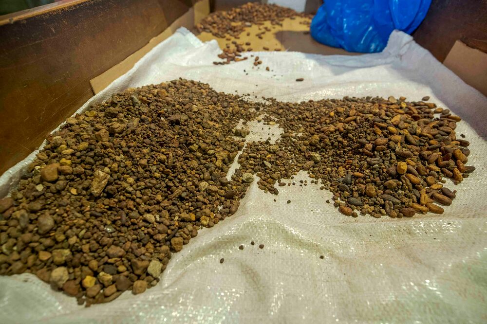 Processo de separação de cacau na Cargill Processo de separação de cacau na Cargill