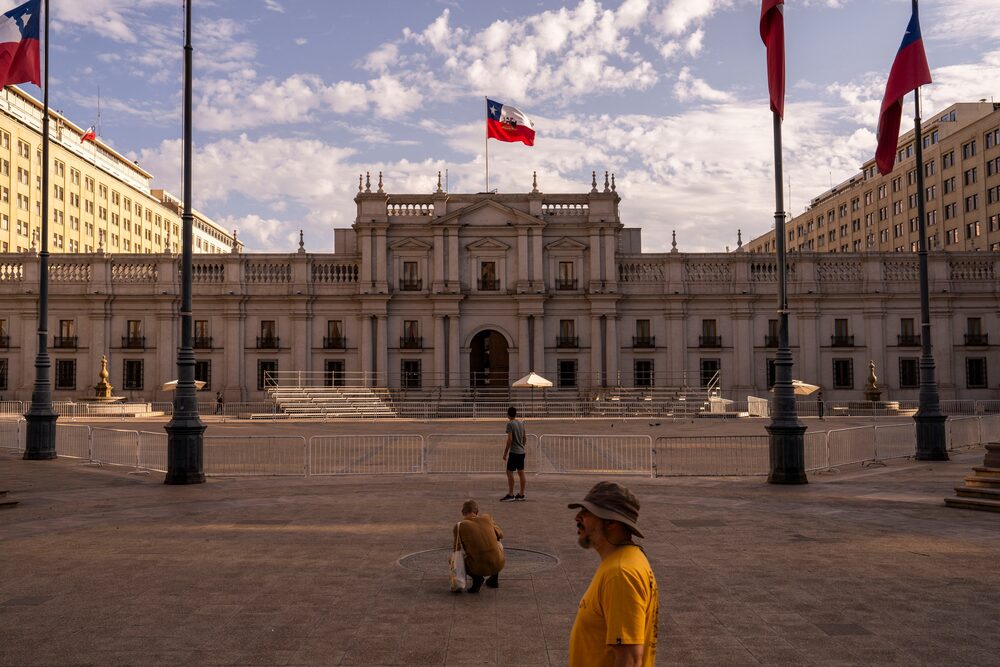 Palacio presidencial La Moneda en Santiago, Chile. Palacio presidencial La Moneda en Santiago, Chile.