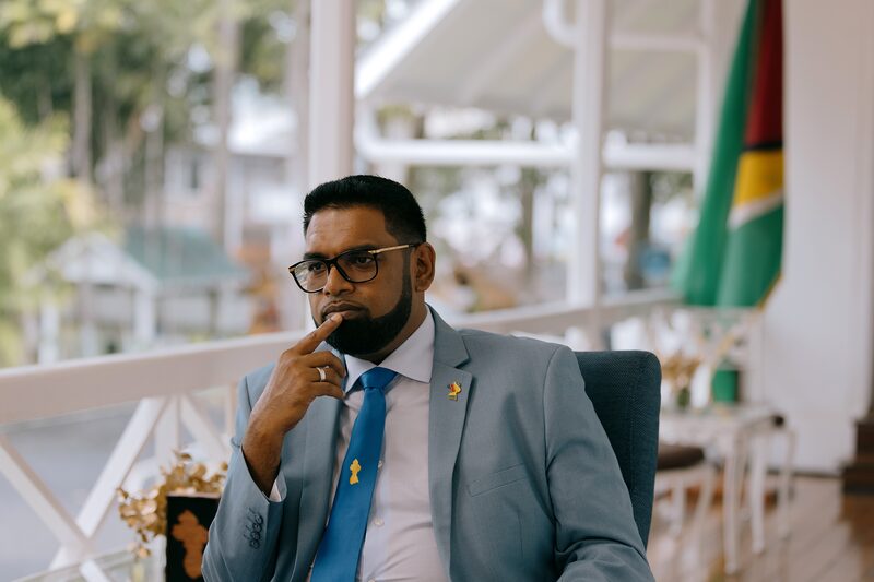 El presidente Irfaan Ali comparte sus planes para el futuro de Guyana en la Casa de Estado, lugar donde reside actualmente, Georgetown, Guyana, el miércoles 24 de enero de 2024. El presidente Irfaan Ali comparte sus planes para el futuro de Guyana en la Casa de Estado, lugar donde reside actualmente, Georgetown, Guyana, el miércoles 24 de enero de 2024.