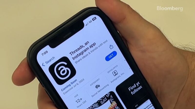 Se espera que Threads funcione de manera similar a Twitter. Fuente: Bloomberg Se espera que Threads funcione de manera similar a Twitter. Fuente: Bloomberg