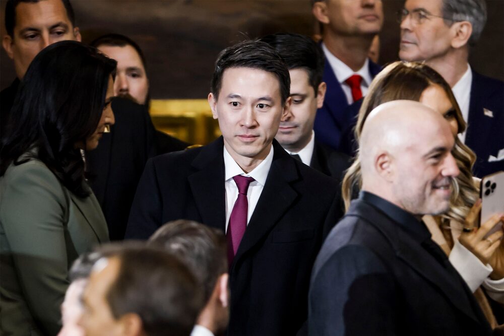 WASHINGTON, DC - JANUARY 20: Shou Zi Chew (C), the CEO of TikTok, arrives to attend the United States Capitol on January 20, 2025 in Washington, DC. Donald Trump takes office for his second term as the 47th President of the United States. (Photo by Shawn Thew-Pool/Getty Images) WASHINGTON, DC - JANUARY 20: Shou Zi Chew (C), the CEO of TikTok, arrives to attend the United States Capitol on January 20, 2025 in Washington, DC. Donald Trump takes office for his second term as the 47th President of the United States. (Photo by Shawn Thew-Pool/Getty Images)