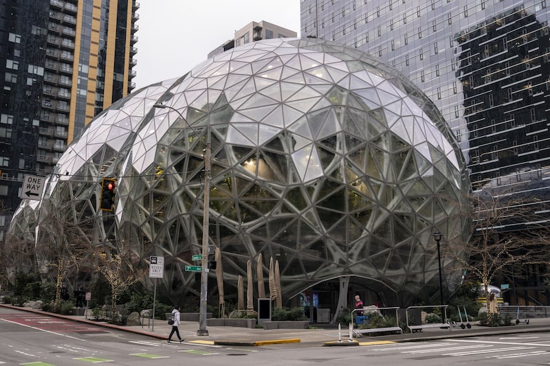 Las Amazon Spheres, parte del campus de la sede central de Amazon, en el barrio de South Lake Union de Seattle, Washington, EE.UU. Las Amazon Spheres, parte del campus de la sede central de Amazon, en el barrio de South Lake Union de Seattle, Washington, EE.UU.