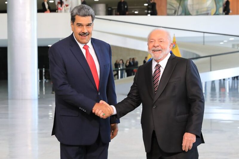 The two leaders met in Brasilia on Monday. The two leaders met in Brasilia on Monday.