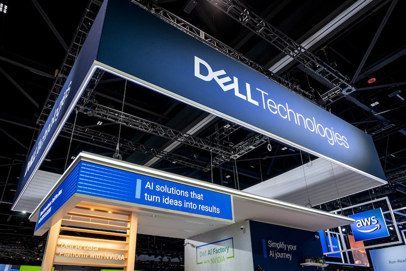 Señalización de Dell Technologies en la zona de exposiciones de la conferencia Nvidia GTC en San José, California. Fotógrafo: David Paul Morris/Bloomberg. Señalización de Dell Technologies en la zona de exposiciones de la conferencia Nvidia GTC en San José, California. Fotógrafo: David Paul Morris/Bloomberg.