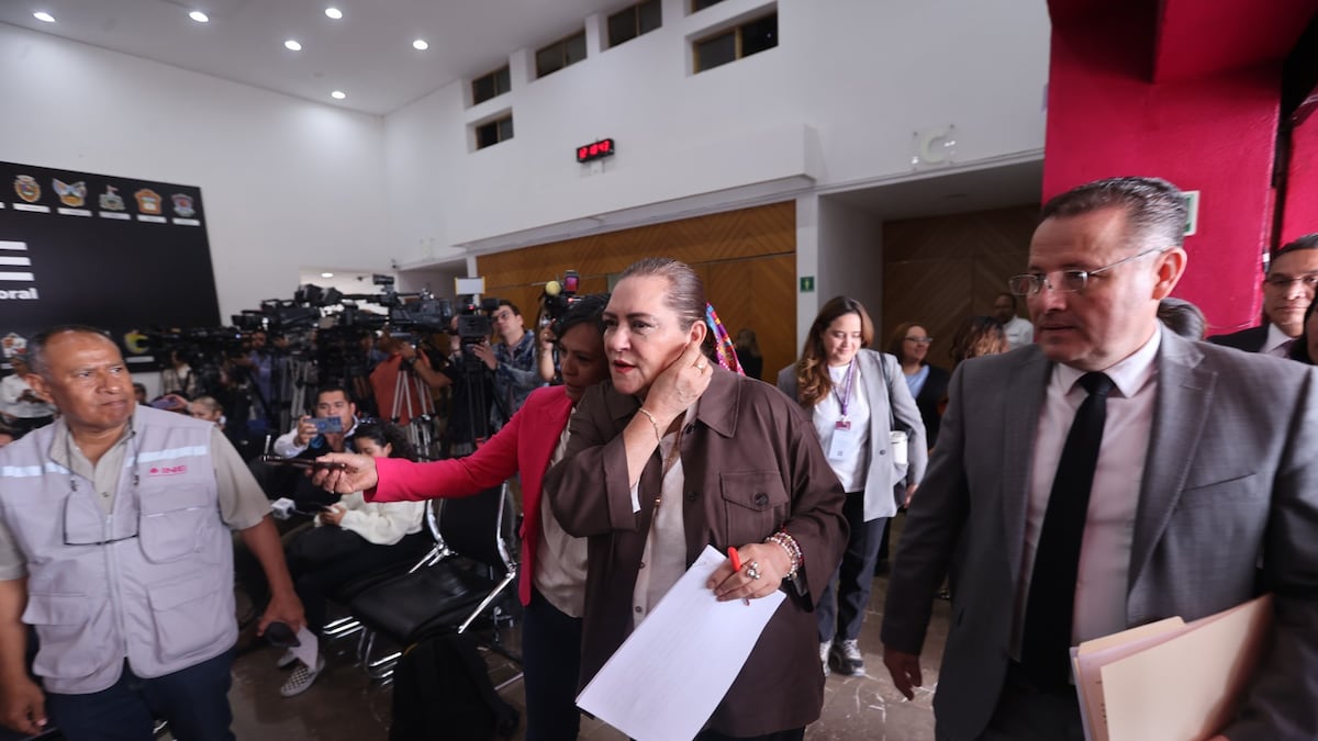 Guadalupe Taddei, consejera presidenta del INE, durante mensaje a medios del avance de los cómputos a los cargos para el Poder Judicial 2025, el 3 de junio de 2025.