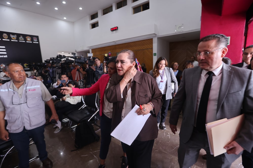 Guadalupe Taddei, consejera presidenta del INE, durante mensaje a medios del avance de los cómputos a los cargos para el Poder Judicial 2025, el 3 de junio de 2025. Guadalupe Taddei, consejera presidenta del INE, durante mensaje a medios del avance de los cómputos a los cargos para el Poder Judicial 2025, el 3 de junio de 2025.