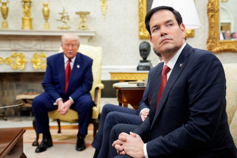 En la foto: el presidente de Estados Unidos, Donald Trump, y una de sus manos derechas, el secretario de Estado, Marco Rubio. En la foto: el presidente de Estados Unidos, Donald Trump, y una de sus manos derechas, el secretario de Estado, Marco Rubio.