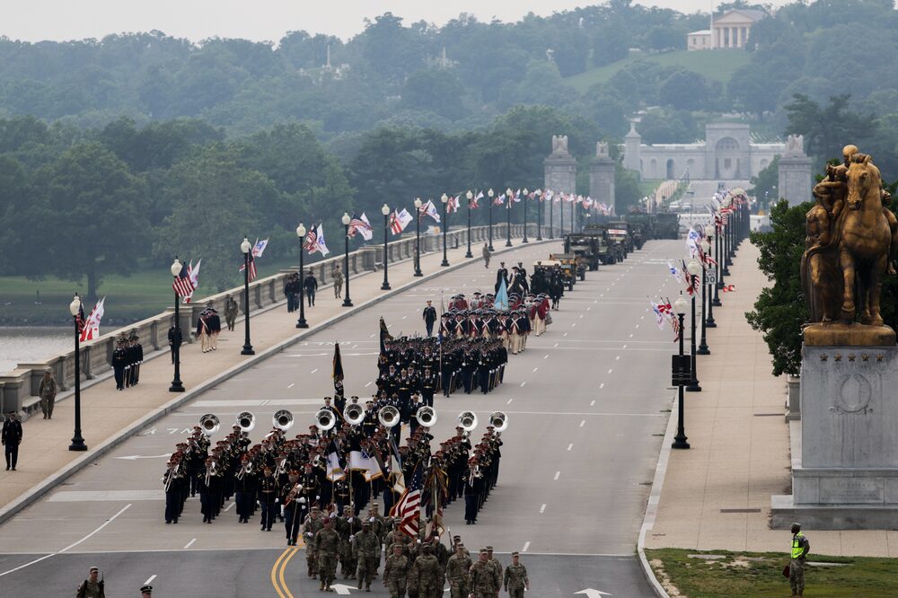 Desfile militar en Washington. Desfile militar en Washington.
