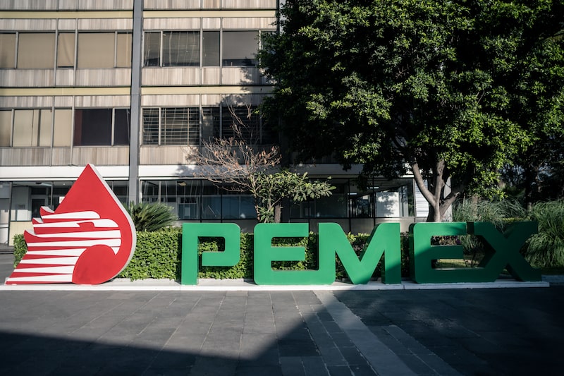 Pemex signage during an event commemorating the 87th anniversary of Mexicos oil expropriation, at the company's headquarters in Mexico City, Mexico, on Tuesday, March 18, 2025. Mexico is the largest supplier of foreign crude oil to refineries on the US Gulf Coast. Photographer: Mayolo Lopez Guiterrez/Bloomberg Pemex signage during an event commemorating the 87th anniversary of Mexicos oil expropriation, at the company's headquarters in Mexico City, Mexico, on Tuesday, March 18, 2025. Mexico is the largest supplier of foreign crude oil to refineries on the US Gulf Coast. Photographer: Mayolo Lopez Guiterrez/Bloomberg