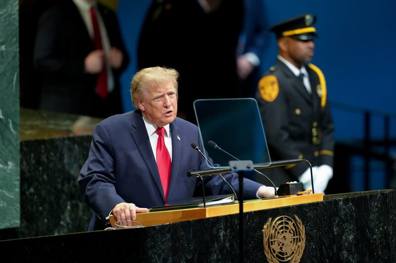 US President Donald Trump speaks during the United Nations General Assembly (UNGA) in New York, US, on Tuesday, Sept. 22, 2026. The theme of the 81st session of the United Nations General Assembly is "Restoring trust, managing transformation: A United Nations that delivers for all." Photographer: Angelina Katsanis/Bloomberg US President Donald Trump speaks during the United Nations General Assembly (UNGA) in New York, US, on Tuesday, Sept. 22, 2026. The theme of the 81st session of the United Nations General Assembly is "Restoring trust, managing transformation: A United Nations that delivers for all." Photographer: Angelina Katsanis/Bloomberg