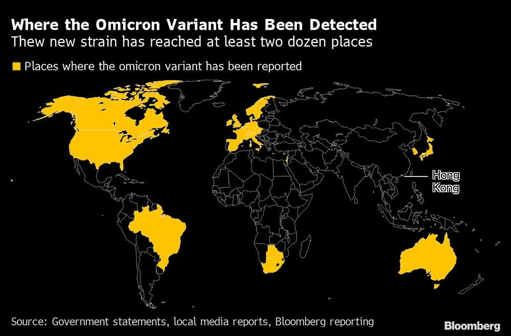 Onde a ômicron foi detectada: a nova variante foi relatada em pelo menos doze países Onde a ômicron foi detectada: a nova variante foi relatada em pelo menos doze países