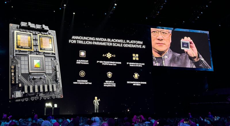 Nvidia CEO Jensen Huang no GTC 2024 Nvidia CEO Jensen Huang no GTC 2024