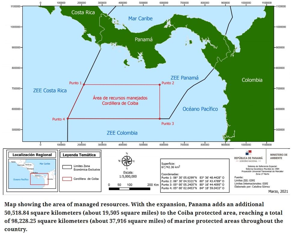 Mapa que muestra la zona de recursos gestionados Mapa que muestra la zona de recursos gestionados