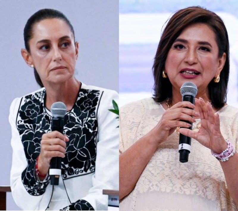 Claudia Sheinbaum y Xóchitl Gálvez, candidatas a la presidencia de México, durante sus respectivas participaciones en la 87 Convención Bancaria Claudia Sheinbaum y Xóchitl Gálvez, candidatas a la presidencia de México, durante sus respectivas participaciones en la 87 Convención Bancaria
