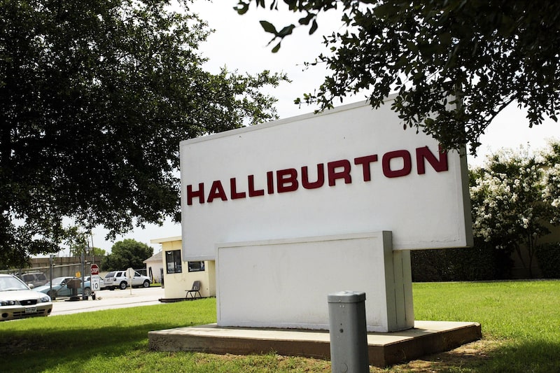 En la foto, un letrero de Halliburton Co. en Fort Worth, Texas. En la foto, un letrero de Halliburton Co. en Fort Worth, Texas.