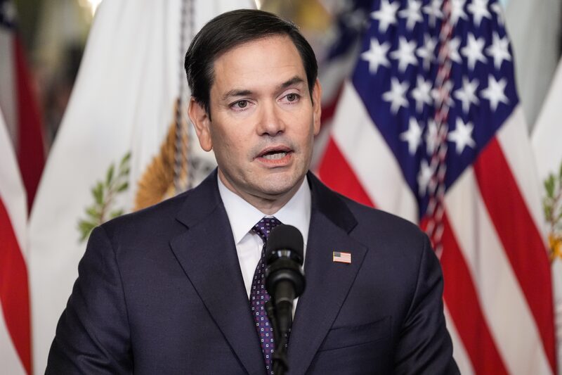 Marco Rubio, secretario de Estado de EE.UU., habla durante una ceremonia de investidura en Washington, DC, el martes 21 de enero de 2025. Marco Rubio, secretario de Estado de EE.UU., habla durante una ceremonia de investidura en Washington, DC, el martes 21 de enero de 2025.