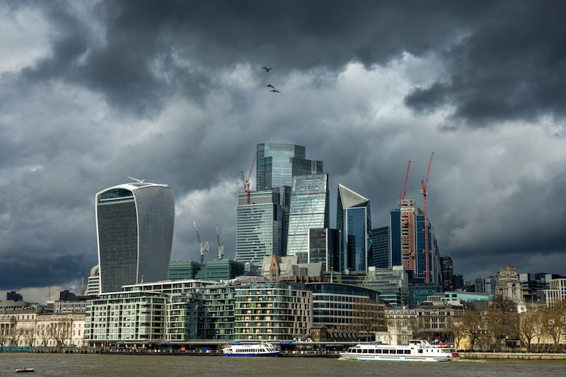 Centro financeiro de Londres, no Reino Unido Centro financeiro de Londres, no Reino Unido