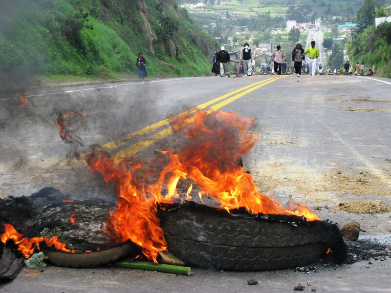 Las protestas se extenderán en varias provincias del país (Foto referencial de una huelga en Ecuador). Las protestas se extenderán en varias provincias del país (Foto referencial de una huelga en Ecuador).