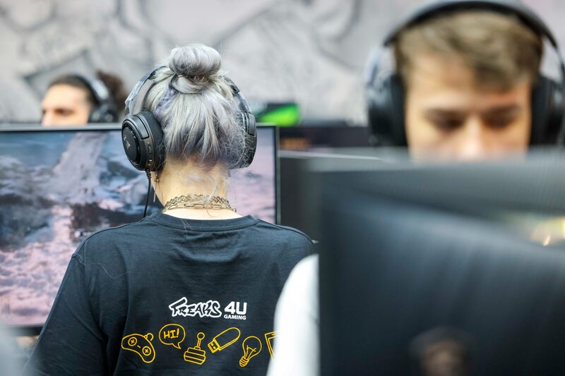 Gamers sample games at the Gamescon trade fair in Cologne, Germany, on Aug. 23, 2023. Gamers sample games at the Gamescon trade fair in Cologne, Germany, on Aug. 23, 2023.