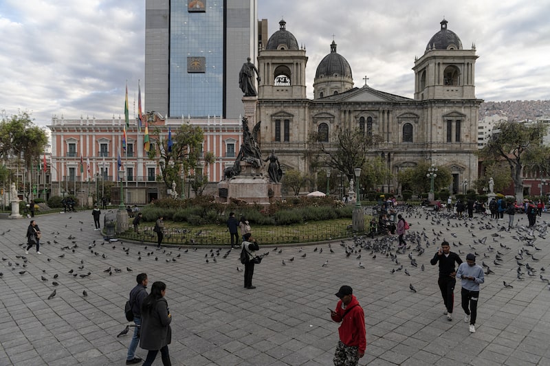 Plaza Murillo en La Paz, Bolivia, el miércoles 18 de junio de 2025. Plaza Murillo en La Paz, Bolivia, el miércoles 18 de junio de 2025.