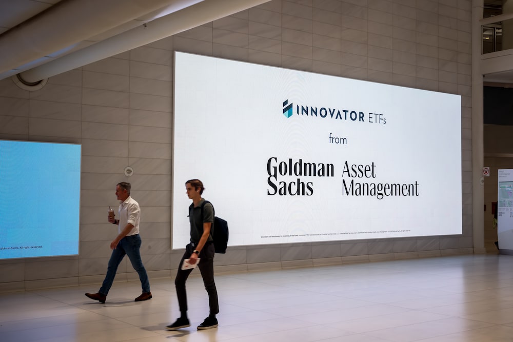 A Goldman Sachs advertisement displayed in the World Trade Center West Concourse in New York, US, on Monday, Oct. 12, 2026. Goldman Sachs Group Inc. is scheduled to release earnings figures on October 13. Photographer: Michael Nagle/Bloomberg A Goldman Sachs advertisement displayed in the World Trade Center West Concourse in New York, US, on Monday, Oct. 12, 2026. Goldman Sachs Group Inc. is scheduled to release earnings figures on October 13. Photographer: Michael Nagle/Bloomberg