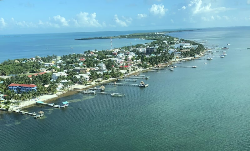 Panorámica de Caye Caulker. Panorámica de Caye Caulker.