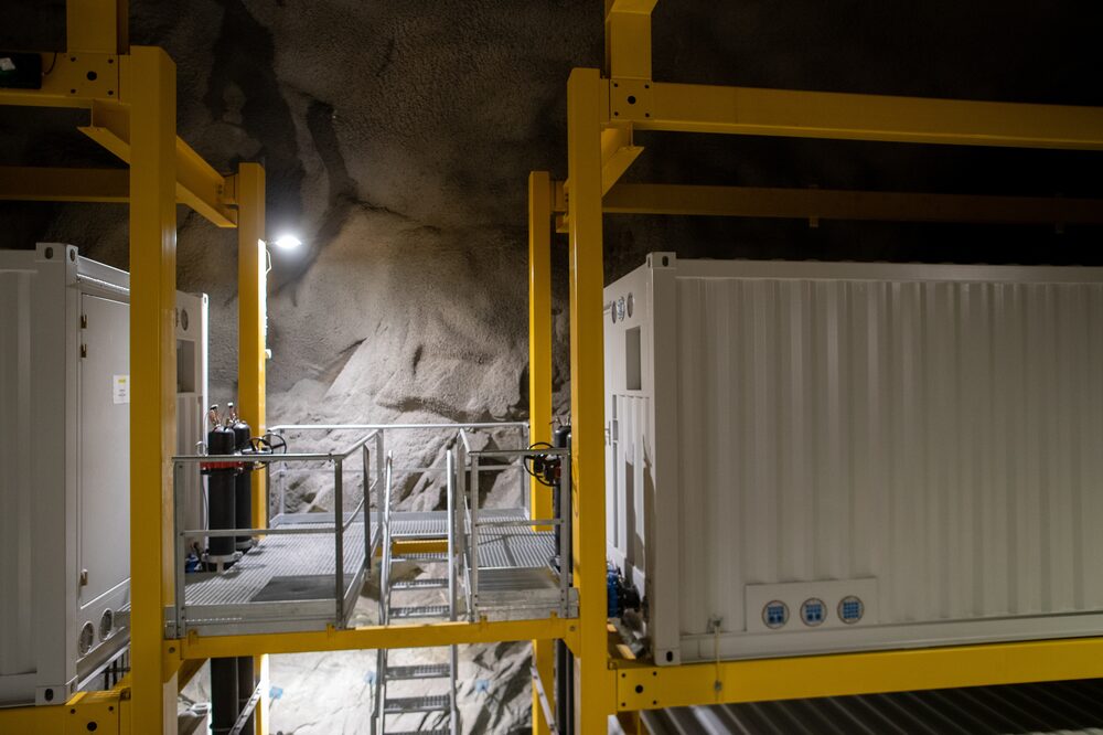 Containers fitted with data servers inside the Lefdal Mine Datacenter in Maloy, Norway, on Tuesday, April 20, 2021. Based in the outskirts of Germanys financial hub of Frankfurt, Northern Data AG operates high-performance computing centers in areas with cheap electricity, including the Lefdal Mine. Photographer: Fredrik Solstad/Bloomberg Containers fitted with data servers inside the Lefdal Mine Datacenter in Maloy, Norway, on Tuesday, April 20, 2021. Based in the outskirts of Germanys financial hub of Frankfurt, Northern Data AG operates high-performance computing centers in areas with cheap electricity, including the Lefdal Mine. Photographer: Fredrik Solstad/Bloomberg