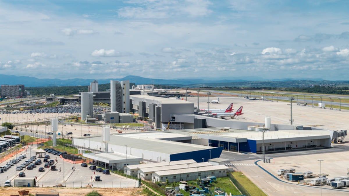 Aeroporto Internacional de Belo Horizonte, em Confins, que a ASUR compra da Motiva
