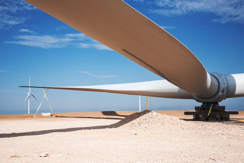 Palas del rotor de un aerogenerador en un parque eólico de Nuevo México, EE. UU.
Fotógrafa: Cate Dingley/Bloomberg Palas del rotor de un aerogenerador en un parque eólico de Nuevo México, EE. UU.
Fotógrafa: Cate Dingley/Bloomberg