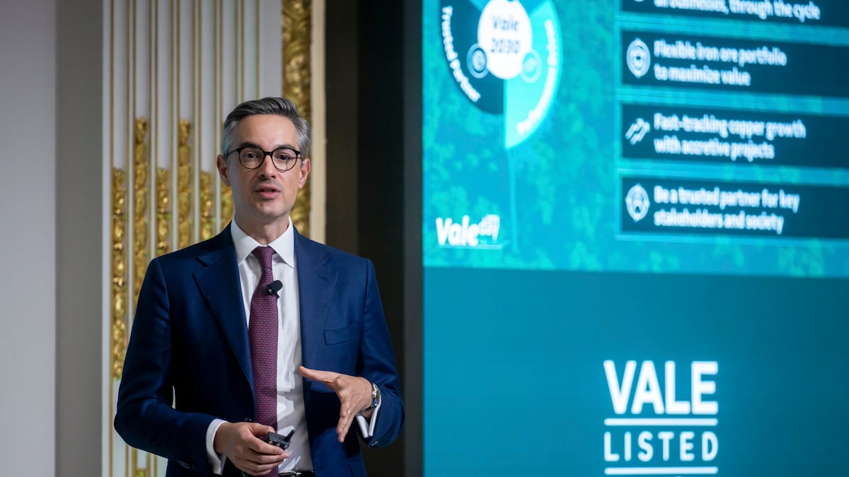 Vale aposta em reserva própria para crescer em cobre. ‘Não precisamos de M&A’, diz CEO