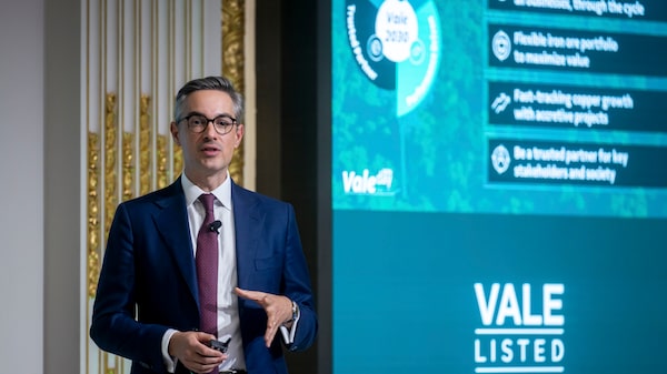 Vale aposta em reserva própria para crescer em cobre. ‘Não precisamos de M&A’, diz CEO Vale aposta em reserva própria para crescer em cobre. ‘Não precisamos de M&A’, diz CEO