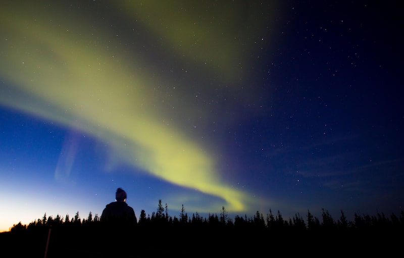 Imagen de una aurora boreal Imagen de una aurora boreal
