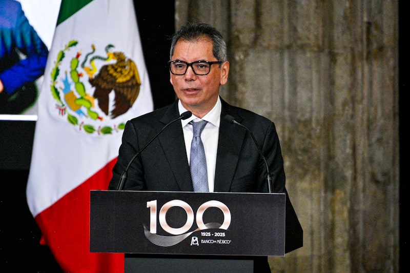 Edgar Amador Zamora, durante el evento conmemorativo de los 100 años de la fundación de Banxico, en Ciudad de México el 25 de agosto de 2025. Edgar Amador Zamora, durante el evento conmemorativo de los 100 años de la fundación de Banxico, en Ciudad de México el 25 de agosto de 2025.