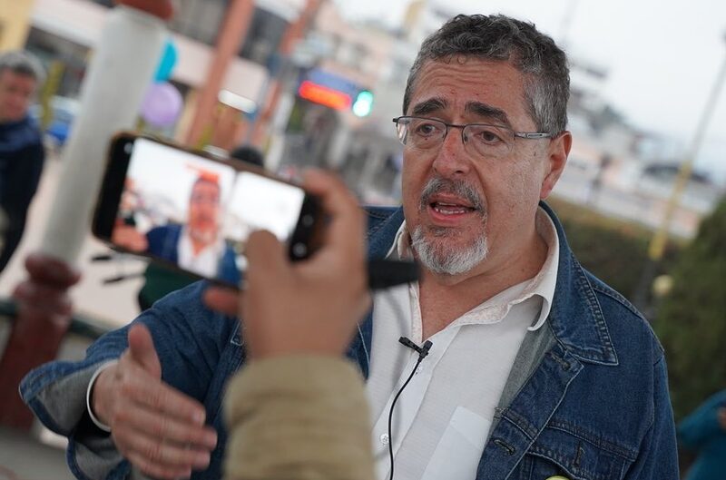 El presidente electo en una actividad en San Marcos en abril de 2023. El presidente electo en una actividad en San Marcos en abril de 2023.