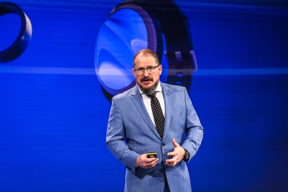 Cristiano Amon, CEO de Qualcomm, en el MWC Barcelona 2026, el 3 de marzo. Fotógrafo: Ángel García/Bloomberg Cristiano Amon, CEO de Qualcomm, en el MWC Barcelona 2026, el 3 de marzo. Fotógrafo: Ángel García/Bloomberg
