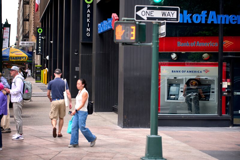 Una sucursal de Bank of America en Nueva York, EE. UU., el jueves 10 de julio de 2025. Una sucursal de Bank of America en Nueva York, EE. UU., el jueves 10 de julio de 2025.