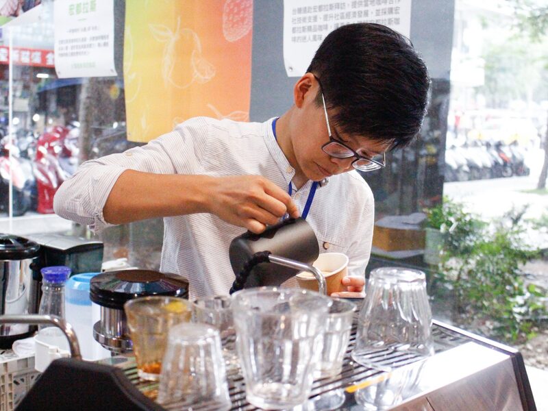 A barista in Taipei. A barista in Taipei.