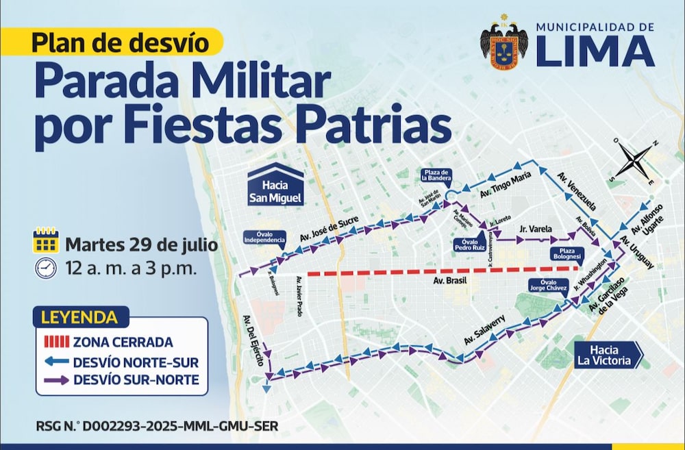 Desvíos, bloqueos y programación del desfile militar 2025 en Perú: horario Desvíos, bloqueos y programación del desfile militar 2025 en Perú: horario