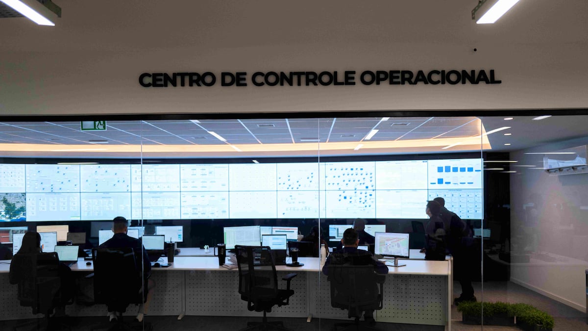 Centro de controle operacional da Iguá no Rio de Janeiro. (Foto: Empresa/Divulgação)