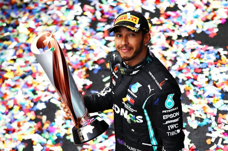 Lewis Hamilton ganhou sete vezes o título de campeão mundial de Fórmula 1 Lewis Hamilton ganhou sete vezes o título de campeão mundial de Fórmula 1