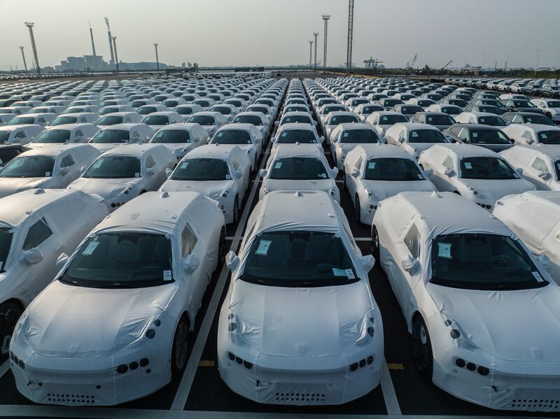 Geely Automobile Holdings Ltd.'s Zeekr electric vehicles bound for shipment to Europe at the Port of Taicang in Taicang, Jiangsu Province, China, on Thursday, Aug. 24, 2023. Geely, one of China's largest independent carmakers, posted first-half earnings that beat estimates, weathering a price war that continues to hit the industry. Bloomberg Geely Automobile Holdings Ltd.'s Zeekr electric vehicles bound for shipment to Europe at the Port of Taicang in Taicang, Jiangsu Province, China, on Thursday, Aug. 24, 2023. Geely, one of China's largest independent carmakers, posted first-half earnings that beat estimates, weathering a price war that continues to hit the industry. Bloomberg