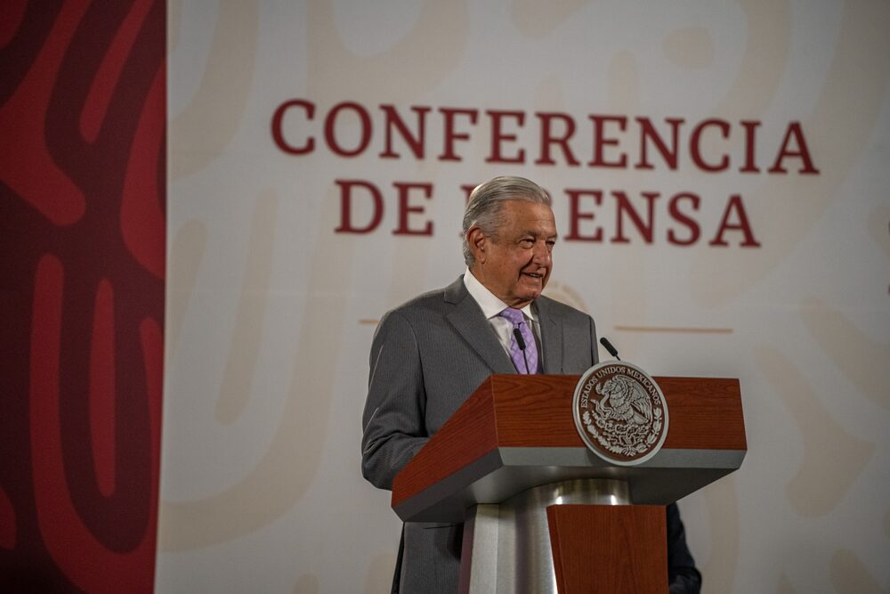 El presidente mexicano, Andrés Manuel López Obrador, habla durante una conferencia de prensa en Ciudad de México.Fotógrafo: Alejandro Cegarra/Bloomberg El presidente mexicano, Andrés Manuel López Obrador, habla durante una conferencia de prensa en Ciudad de México.Fotógrafo: Alejandro Cegarra/Bloomberg