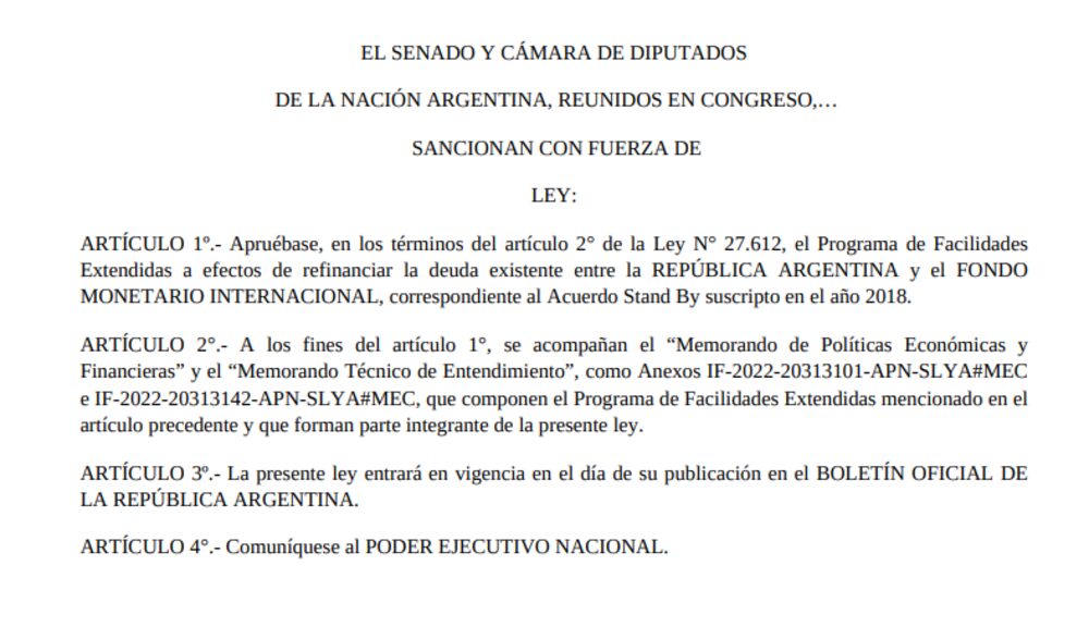 El acuerdo con el FMI ya está en Diputados El acuerdo con el FMI ya está en Diputados